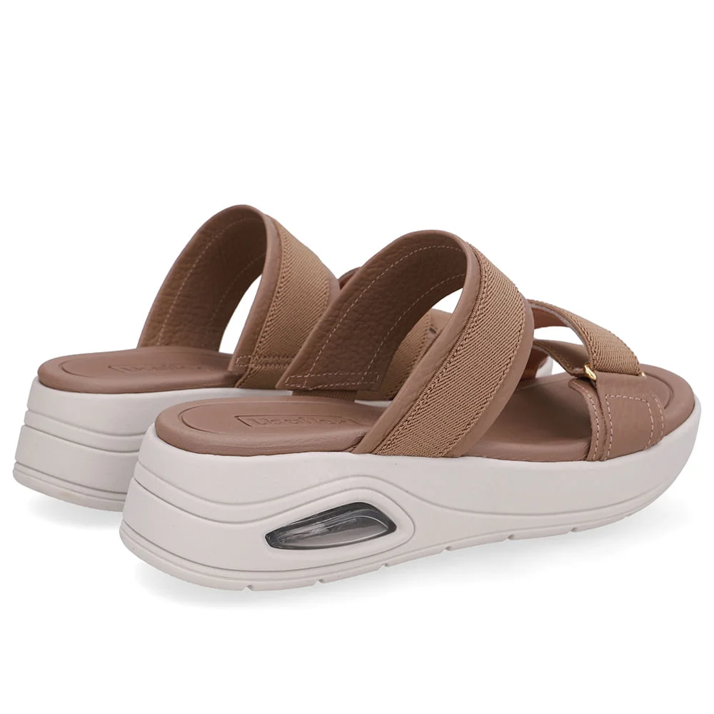 Tamanco Salto Bloco Redondo Couro Marrom Marrom 3