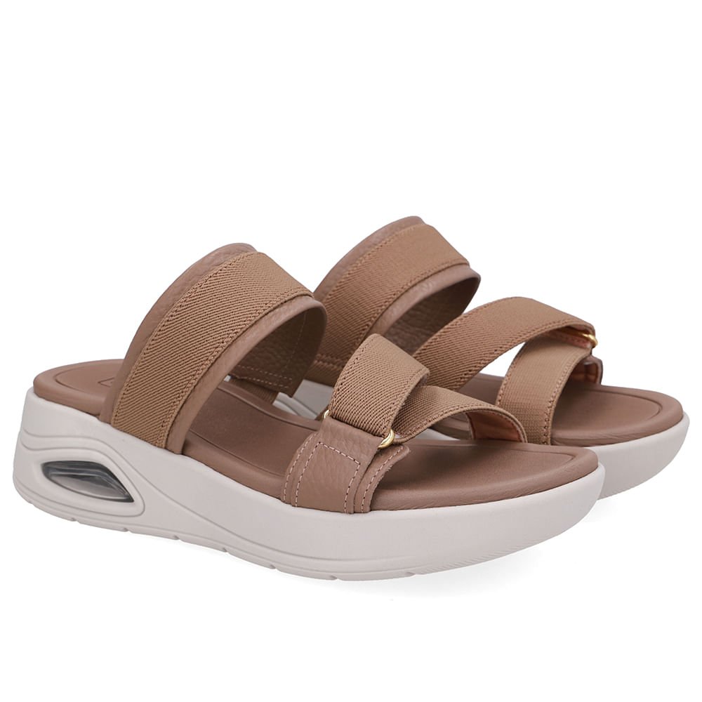 Tamanco Salto Bloco Redondo Couro Marrom Marrom 2