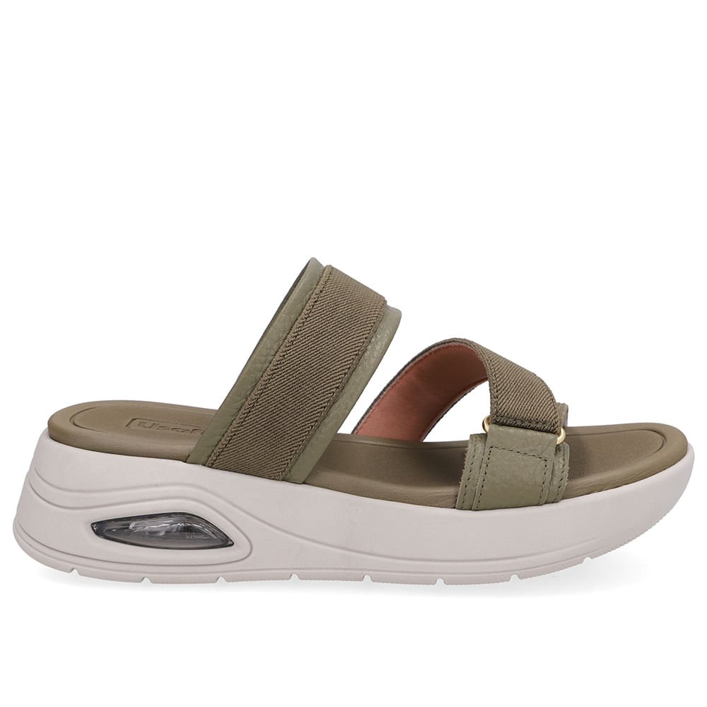 Tamanco Salto Bloco Redondo Couro Verde