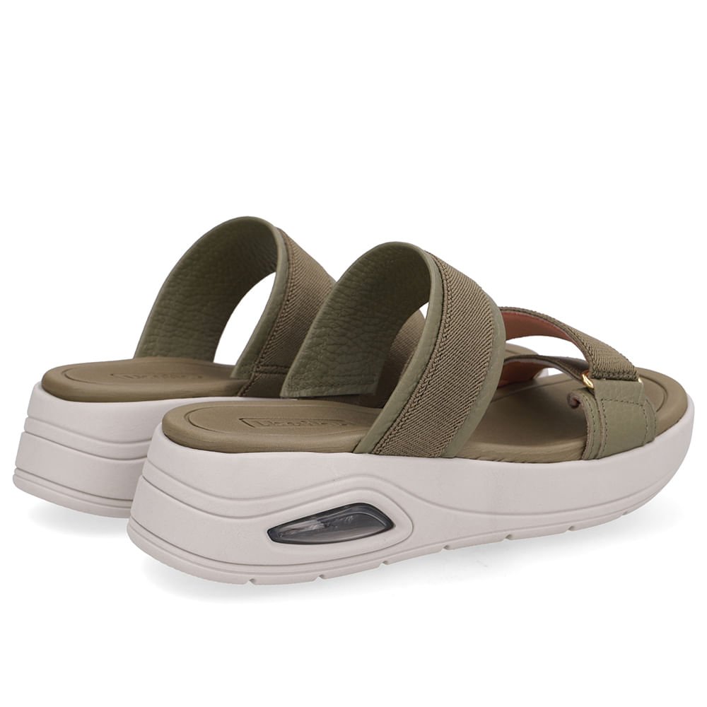 Tamanco Salto Bloco Redondo Couro Verde Verde 3