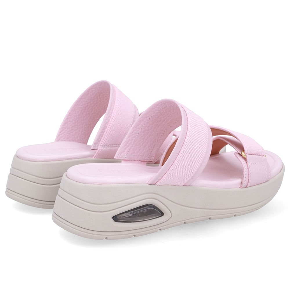 Tamanco Salto Bloco Redondo Couro Rosa Rosa 3