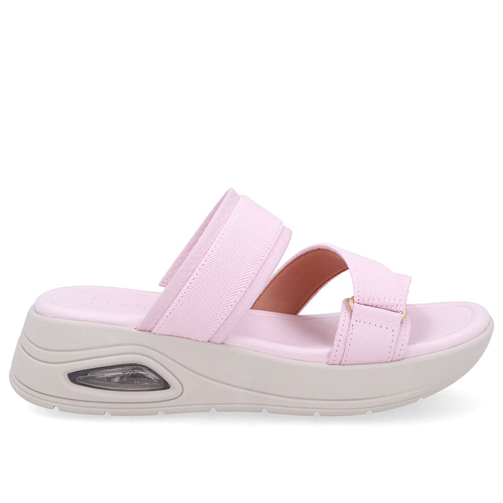 Tamanco Salto Bloco Redondo Couro Rosa