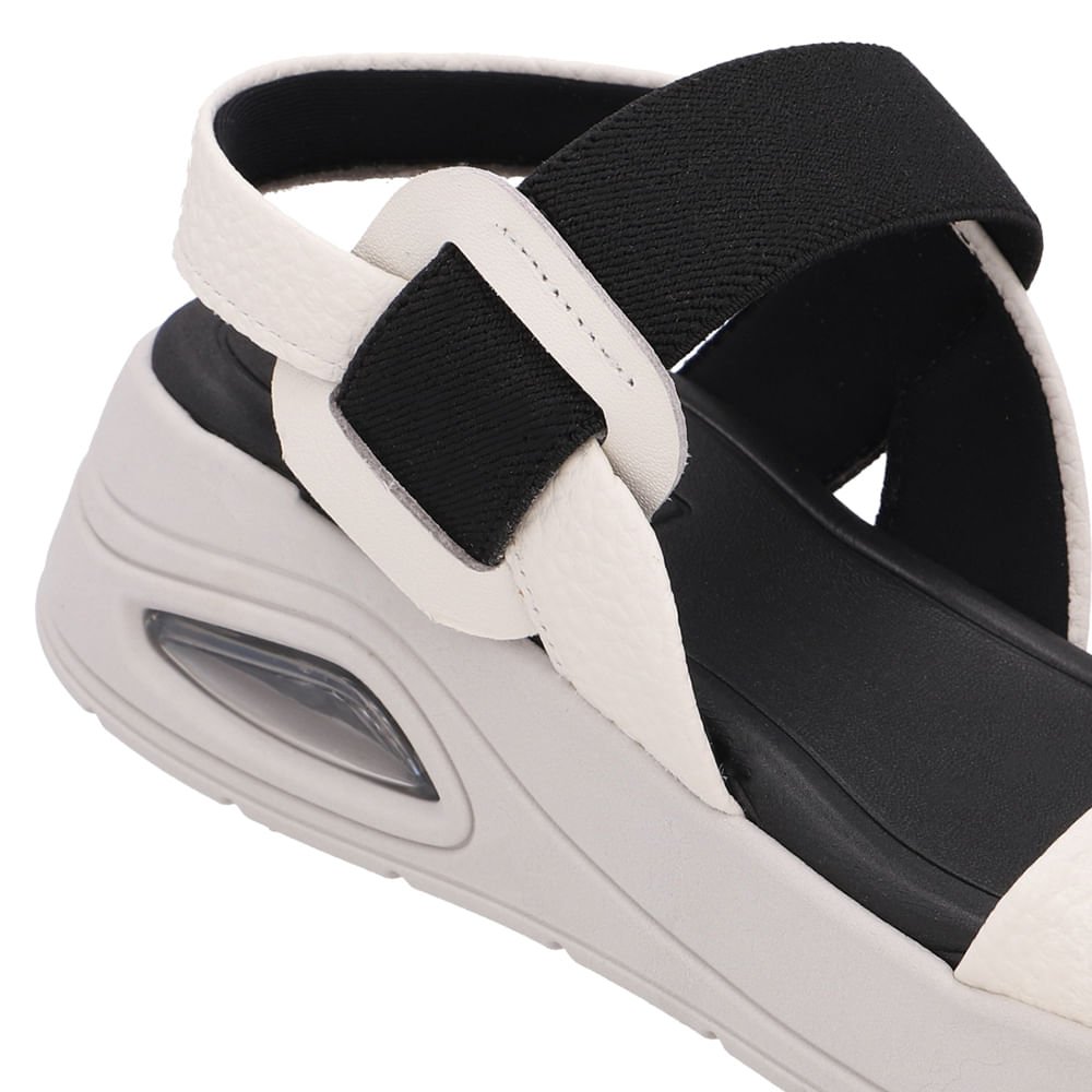 Sandália Salto Plataforma Couro Branca Marfim Marfim 4