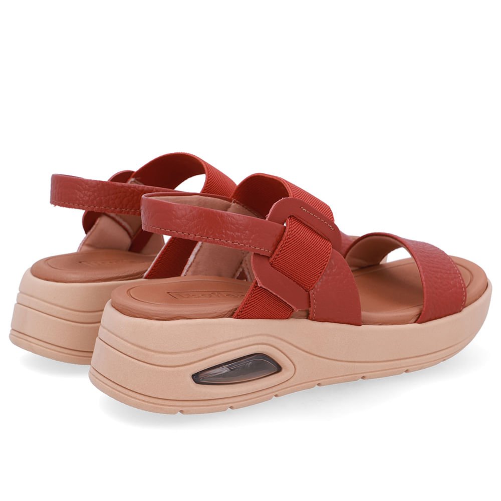 Sandália Salto Plataforma Couro Marrom Marrom 3