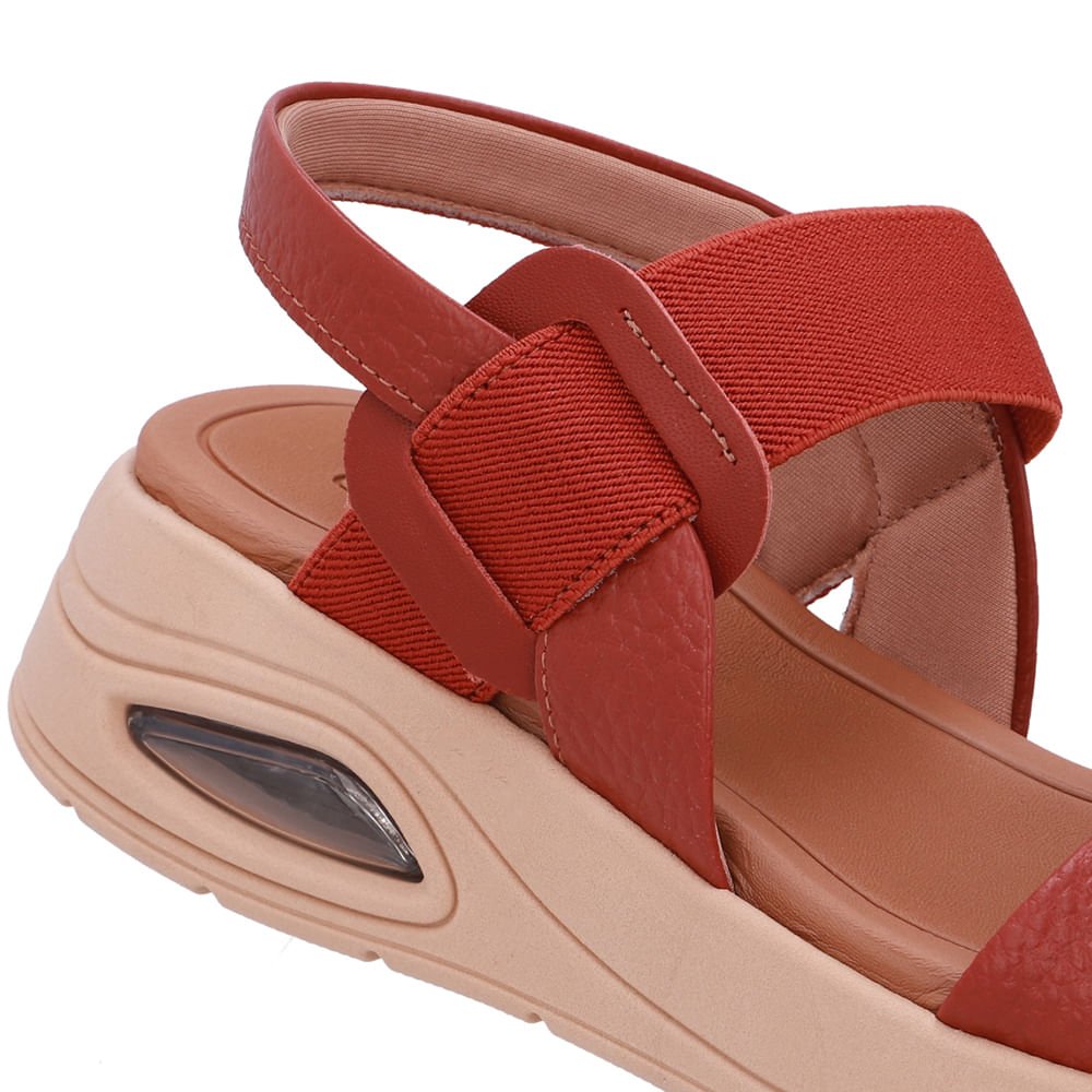 Sandália Salto Plataforma Couro Marrom Marrom 4