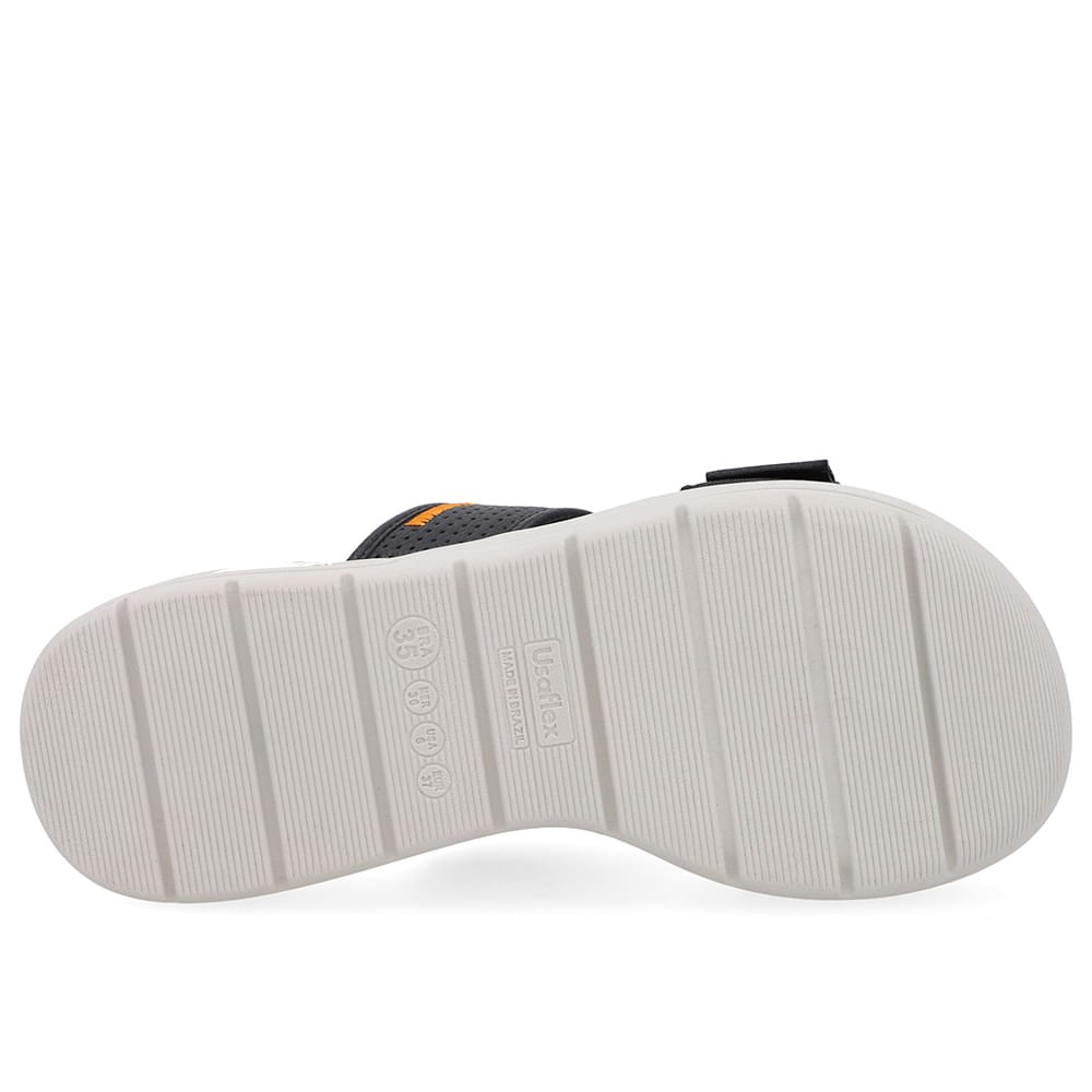 Tamanco Salto Plataforma Couro Preto Fecho-Flex Preto 5