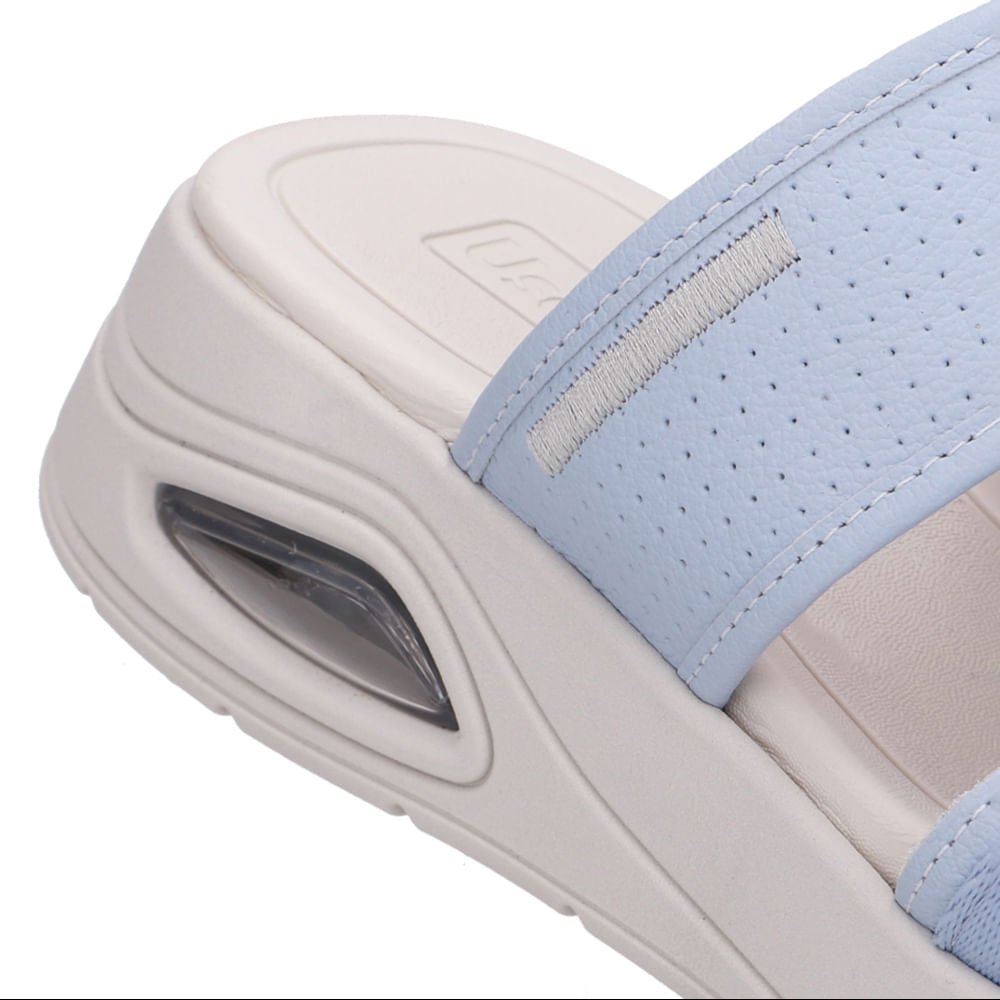 Tamanco Salto Plataforma Couro Azul Fecho-Flex Azul 4