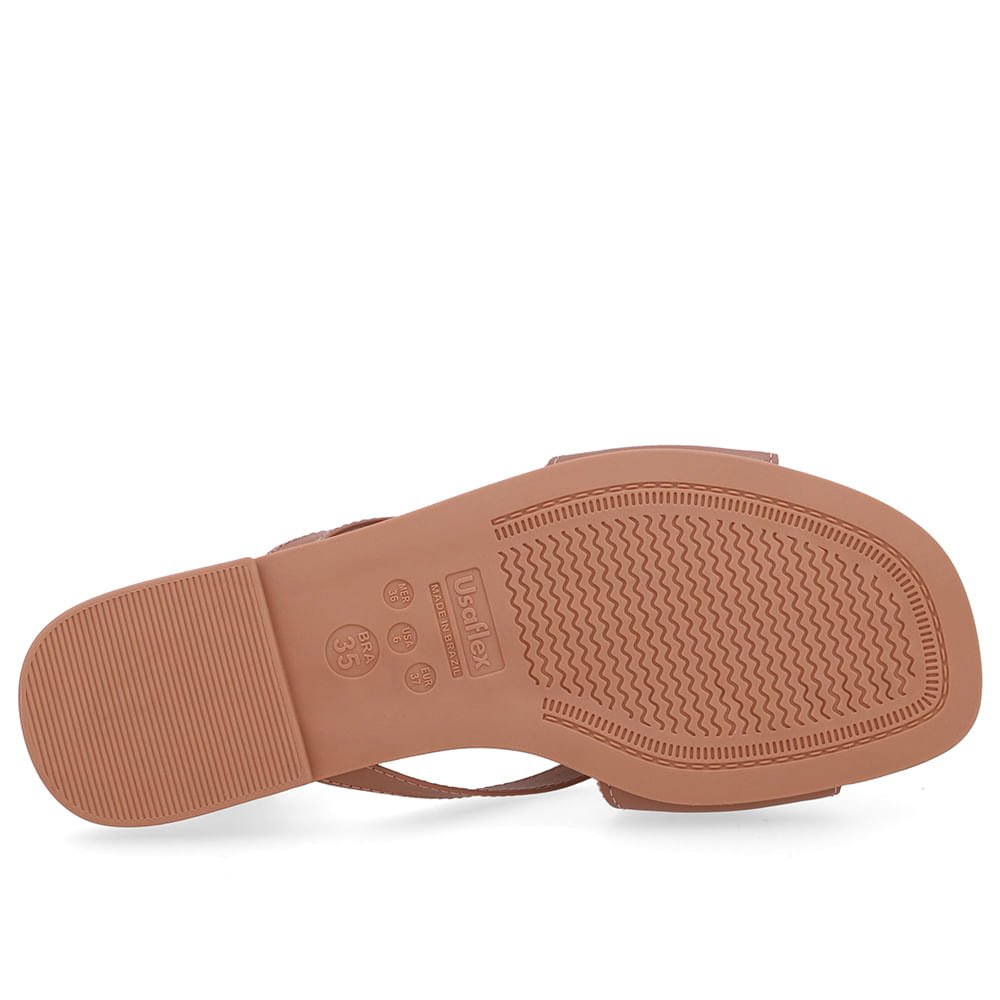 Rasteira Couro Marrom Tiras Marrom 5