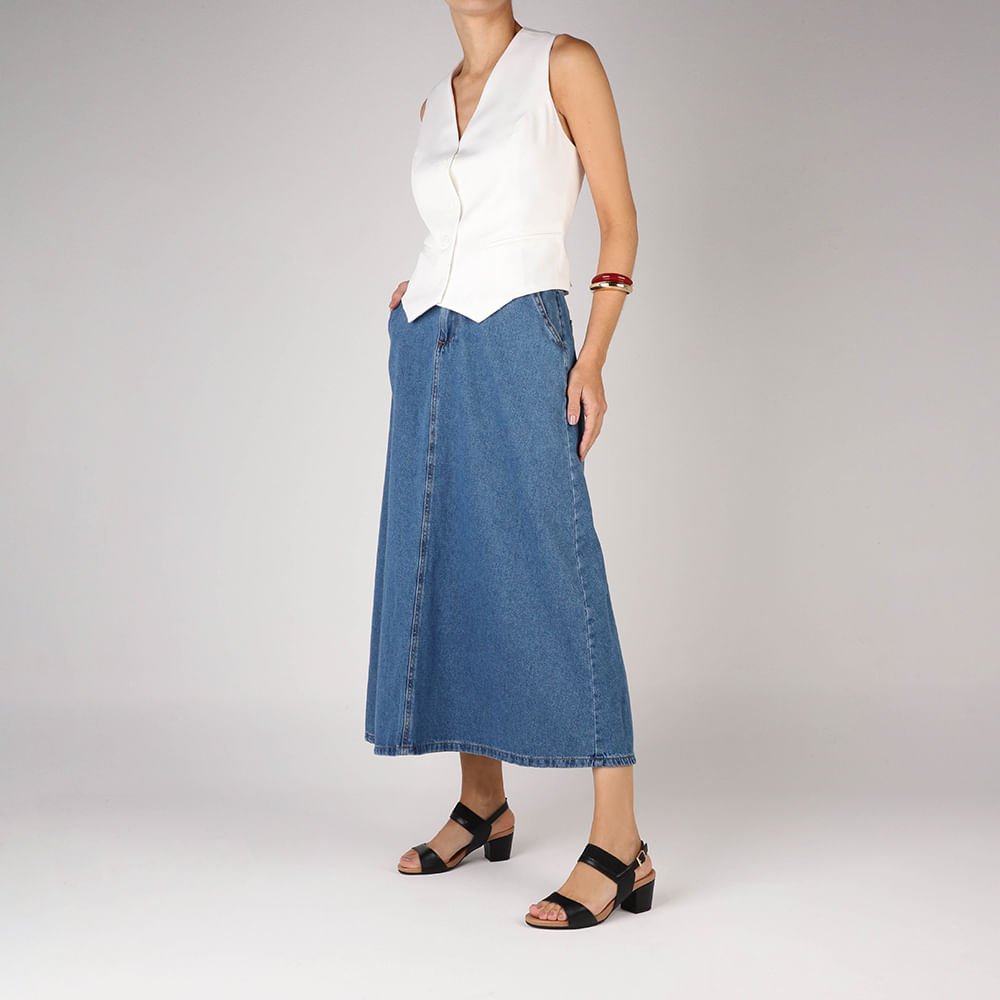 Sandália Salto Bloco Couro Preta Preto 4