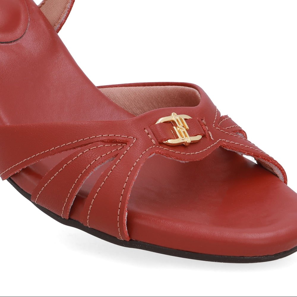 Sandália Couro Marrom Tiras Lateral Marrom 4