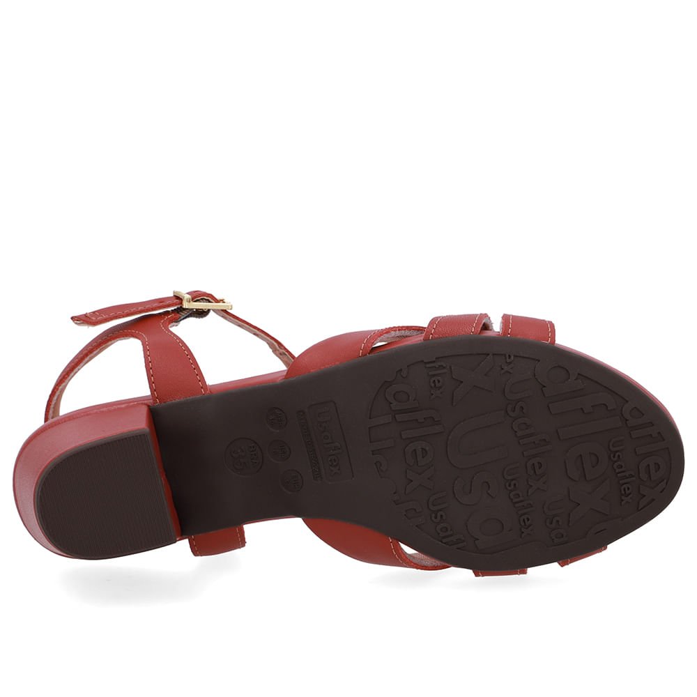 Sandália Couro Marrom Tiras Lateral Marrom 5