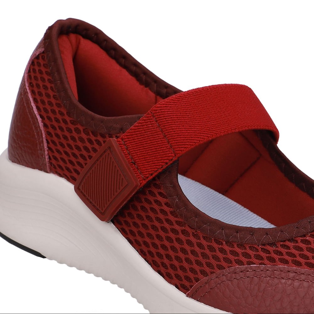 Tênis Vermelho Tecido Tira Elástico Vermelho 4