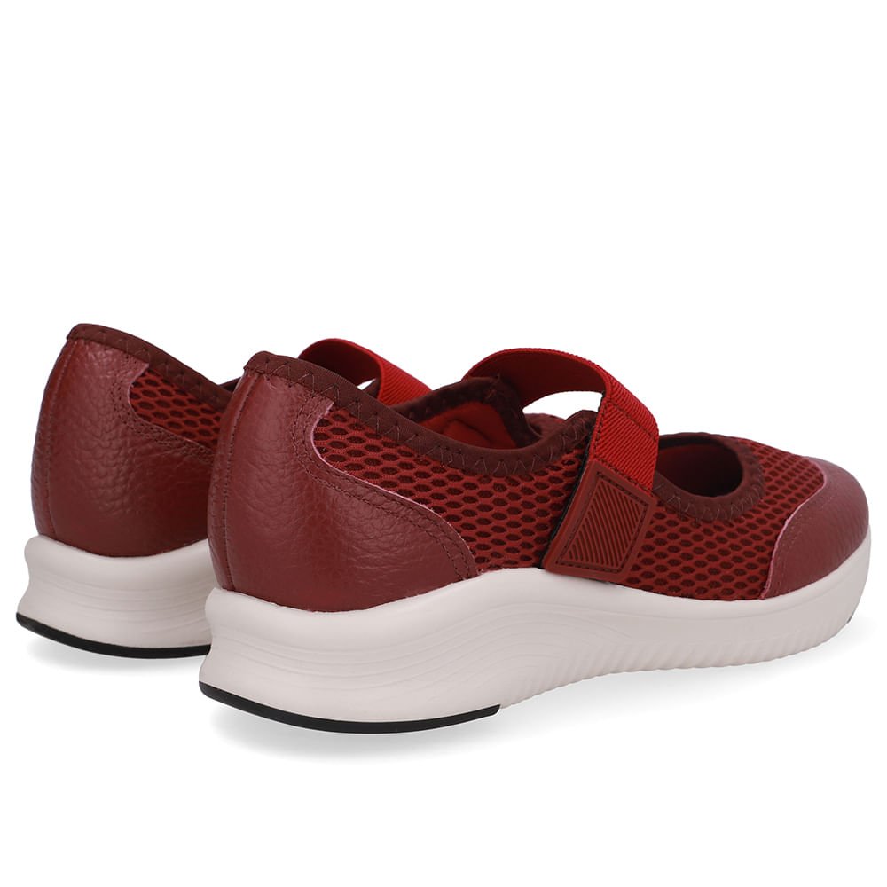 Tênis Vermelho Tecido Tira Elástico Vermelho 3