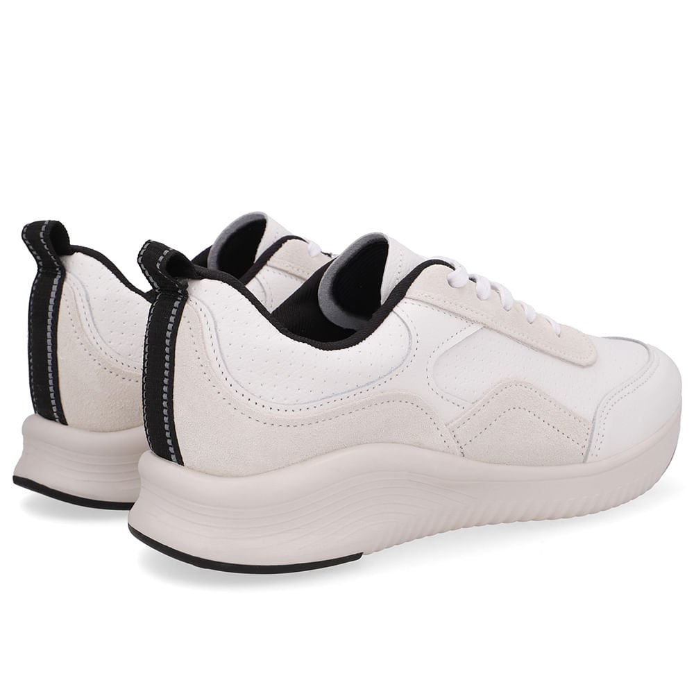 Tênis Branco Couro Cadarço Branco 3