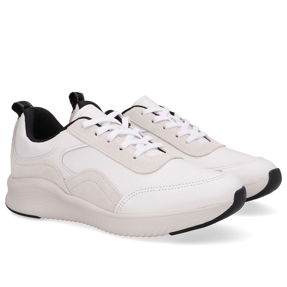 Tênis Branco Couro Cadarço Branco 2