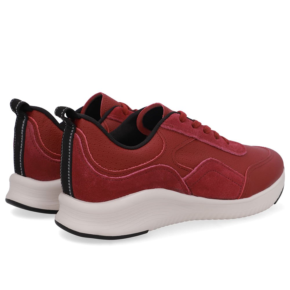 Tênis Vermelho Couro Cadarço Vermelho 3