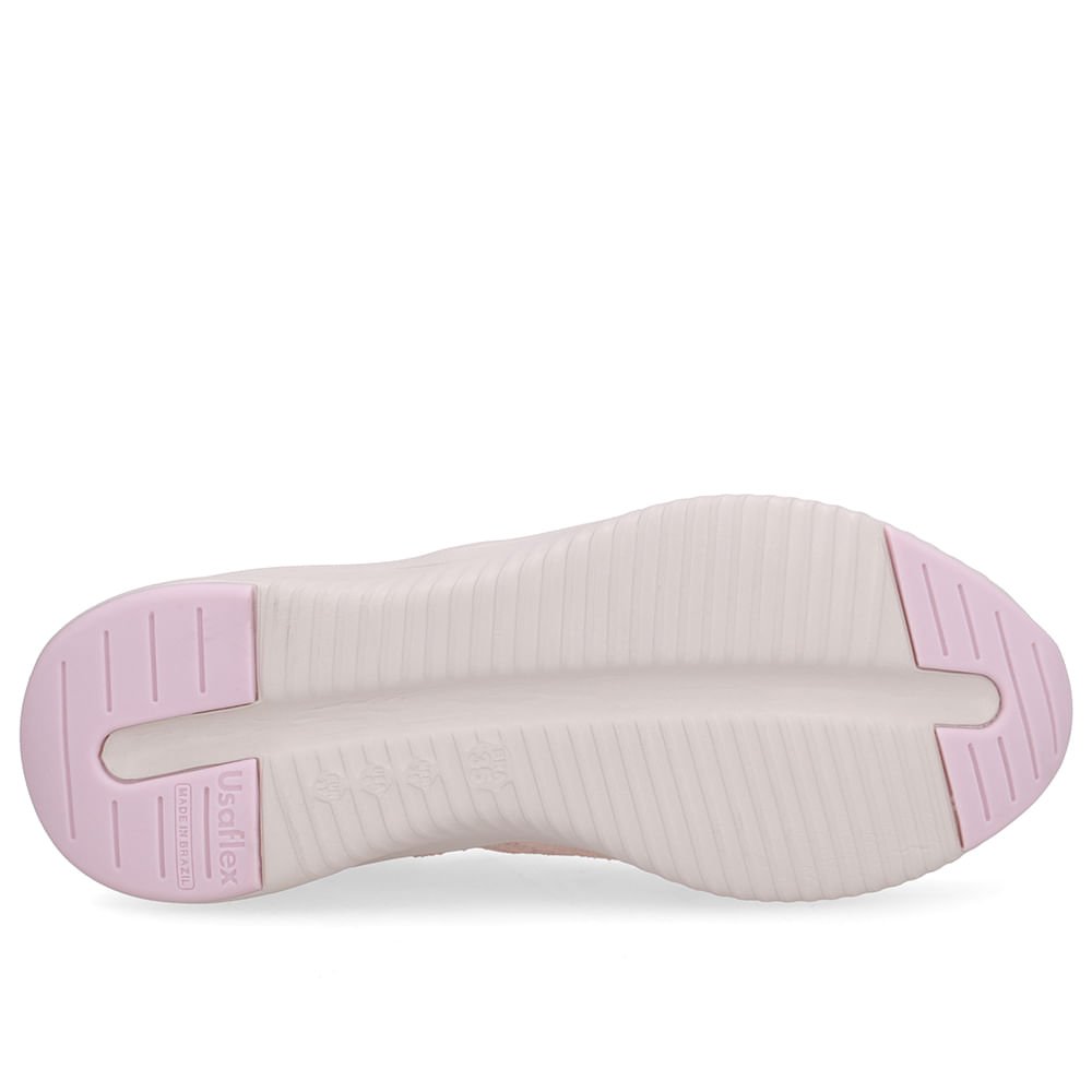 Tênis Rosa Couro Cadarço Rosa/Bege 5