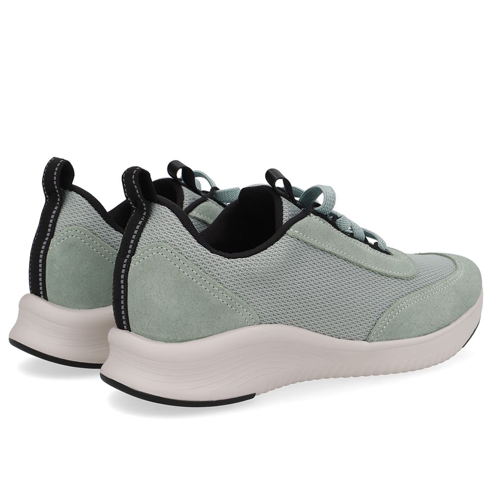 Tênis Verde Tecido Cadarço Elástico Verde 3