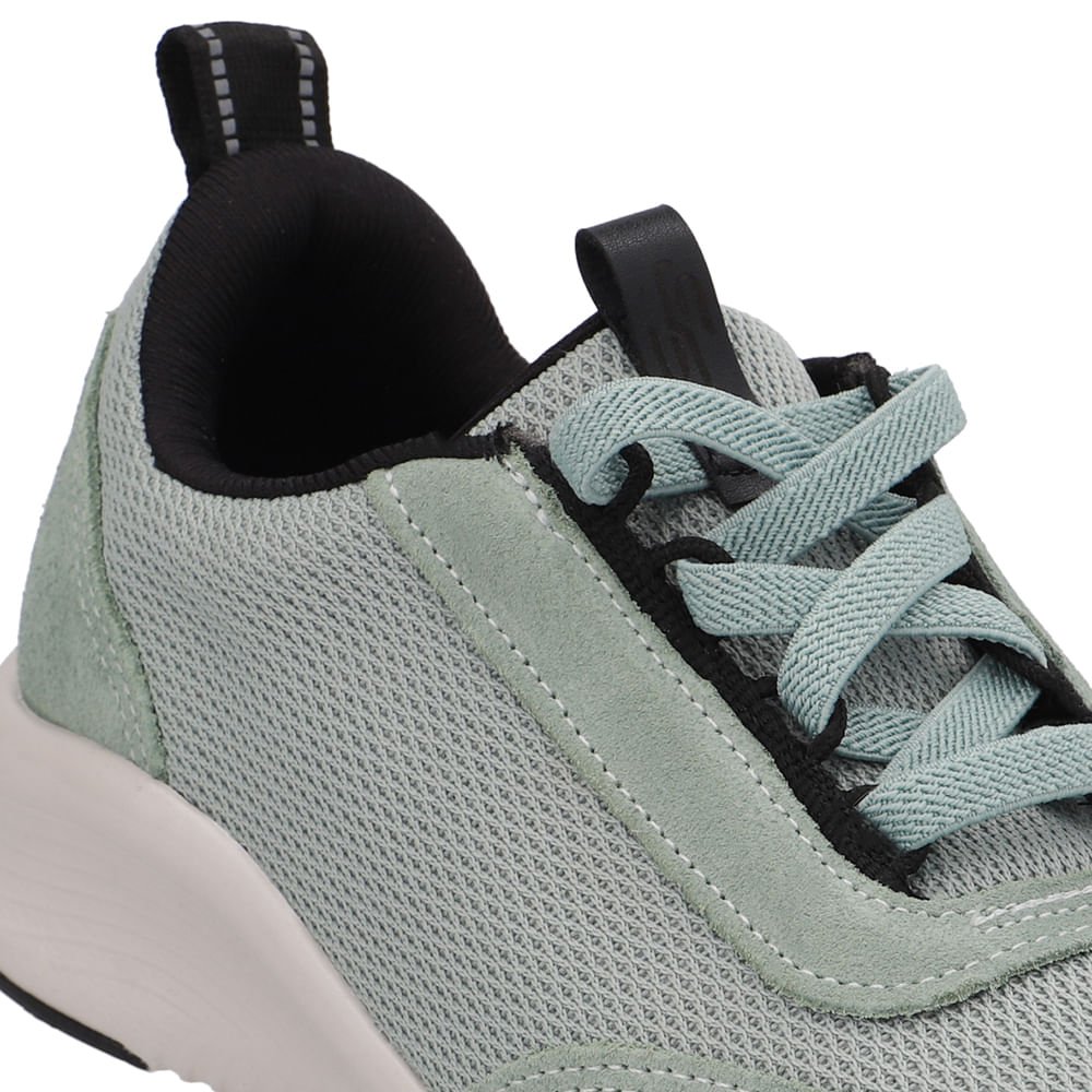 Tênis Verde Tecido Cadarço Elástico Verde 4