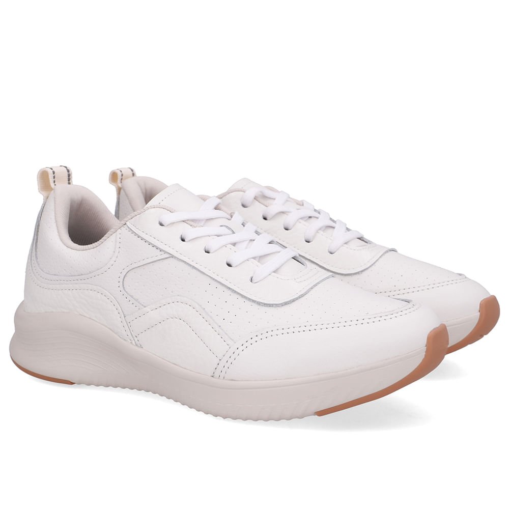 Tênis Branco Couro Cadarço Branco 2