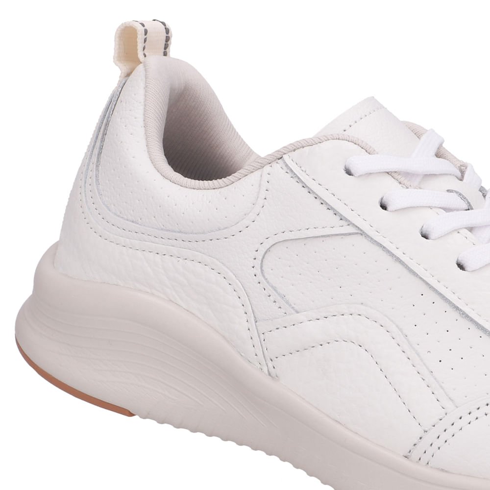 Tênis Branco Couro Cadarço Branco 4