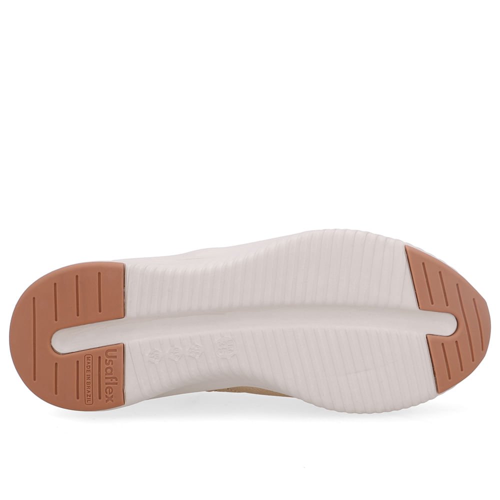 Tênis Dourado Couro Cadarço Dourado 5