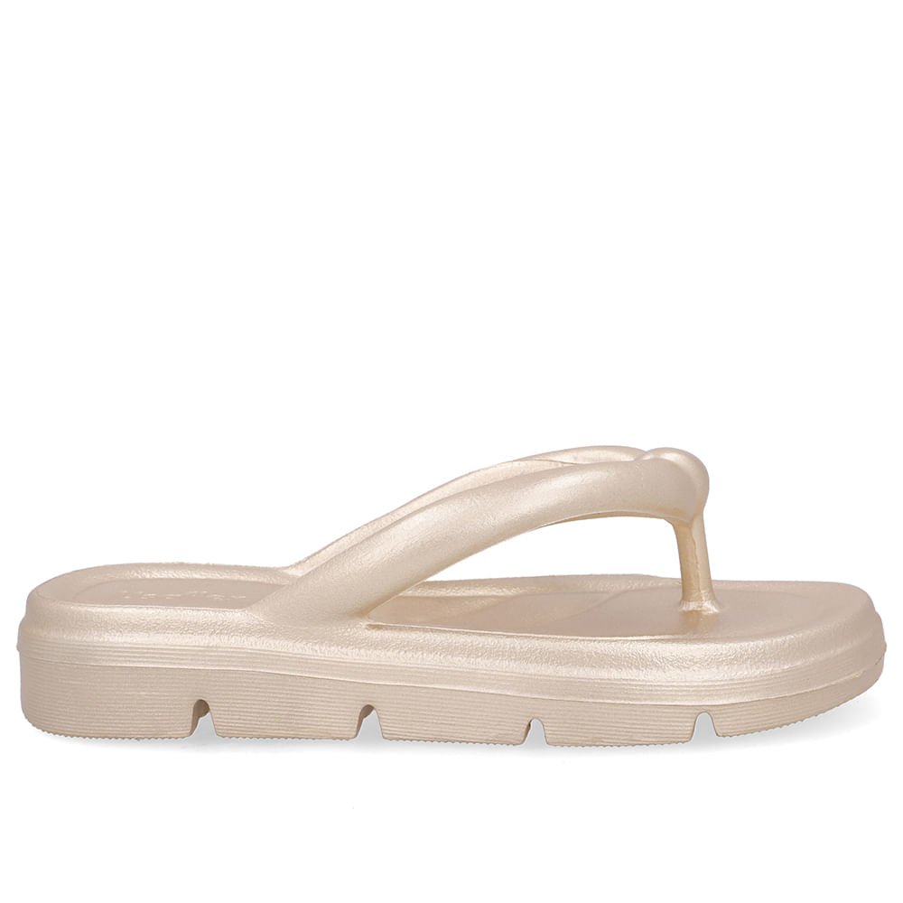 Chinelo Dourado Poofy Plataforma Eva