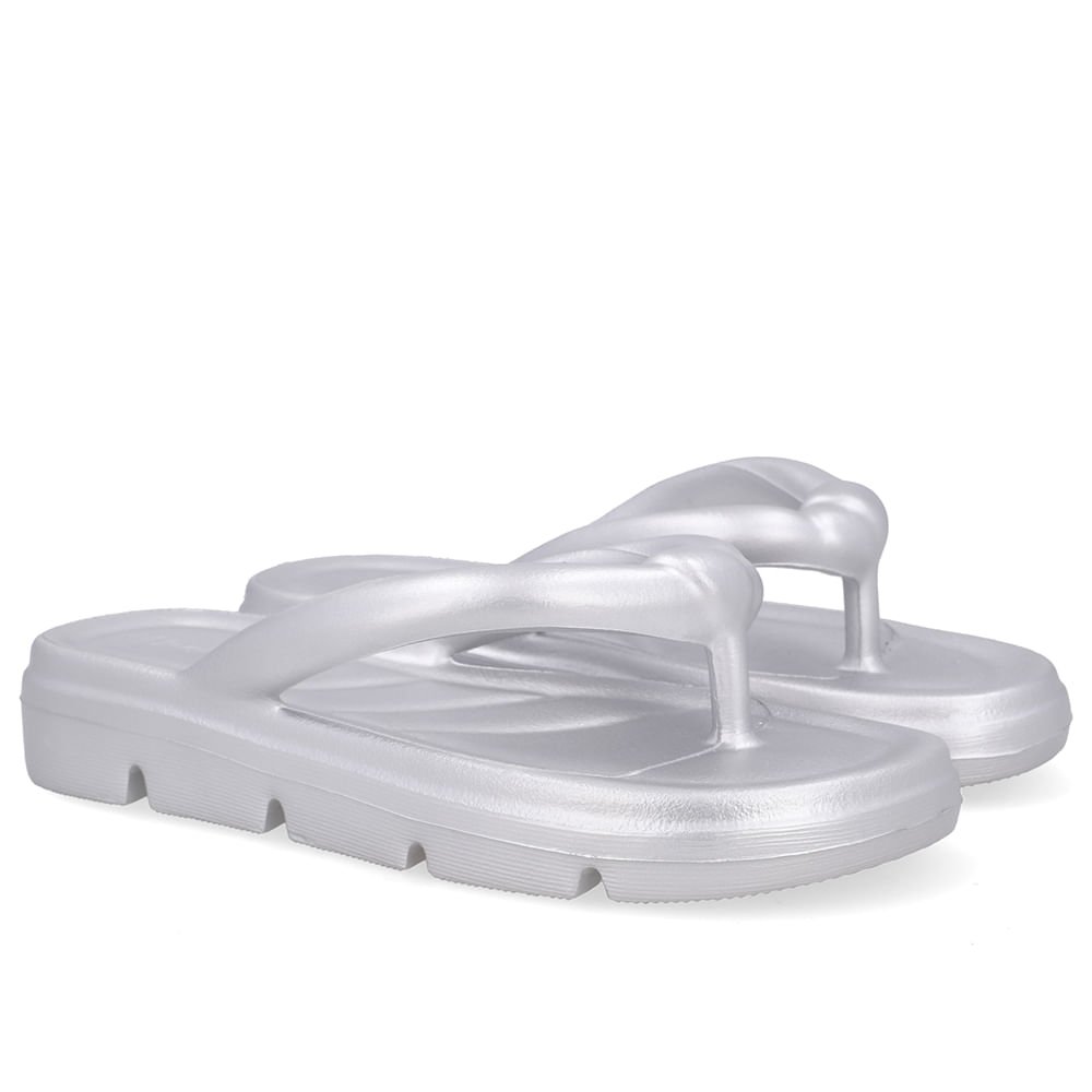 Chinelo Prata Poofy Plataforma Eva Prata 2
