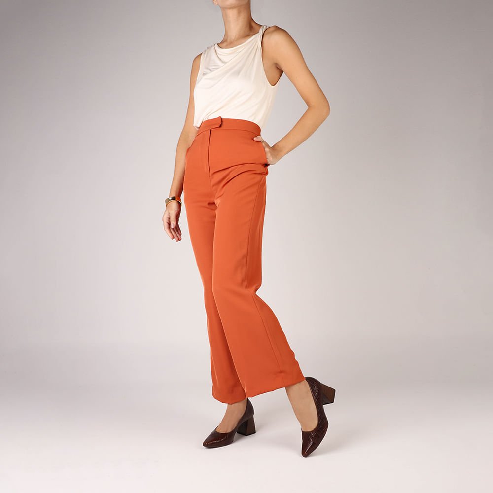 Scarpin Marrom Bico Fino Maxi Tressê Marrom 4