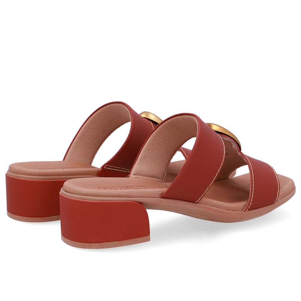 Tamanco Bico Quadrado Couro Marrom Marrom 3