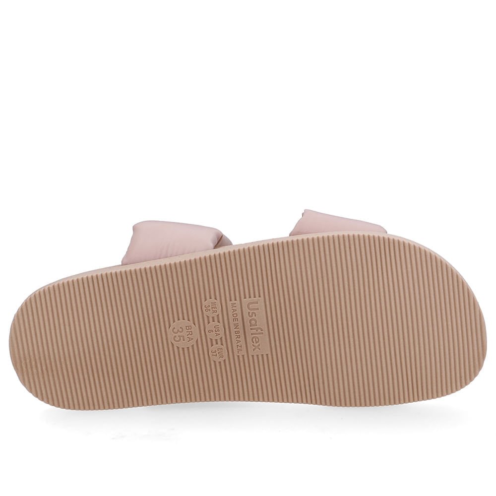 Slide Plataforma Poofy Bege Tecido Bege 4