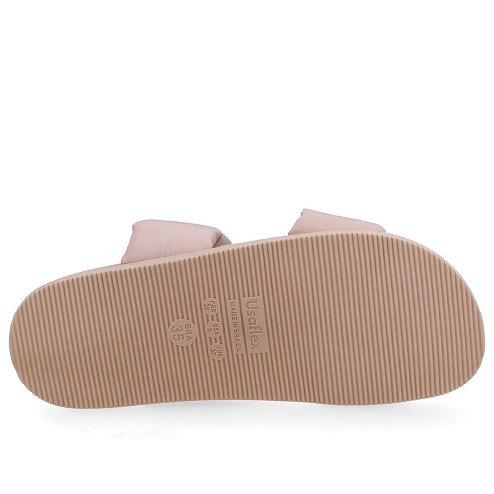 Slide Plataforma Poofy Bege Tecido Bege 4