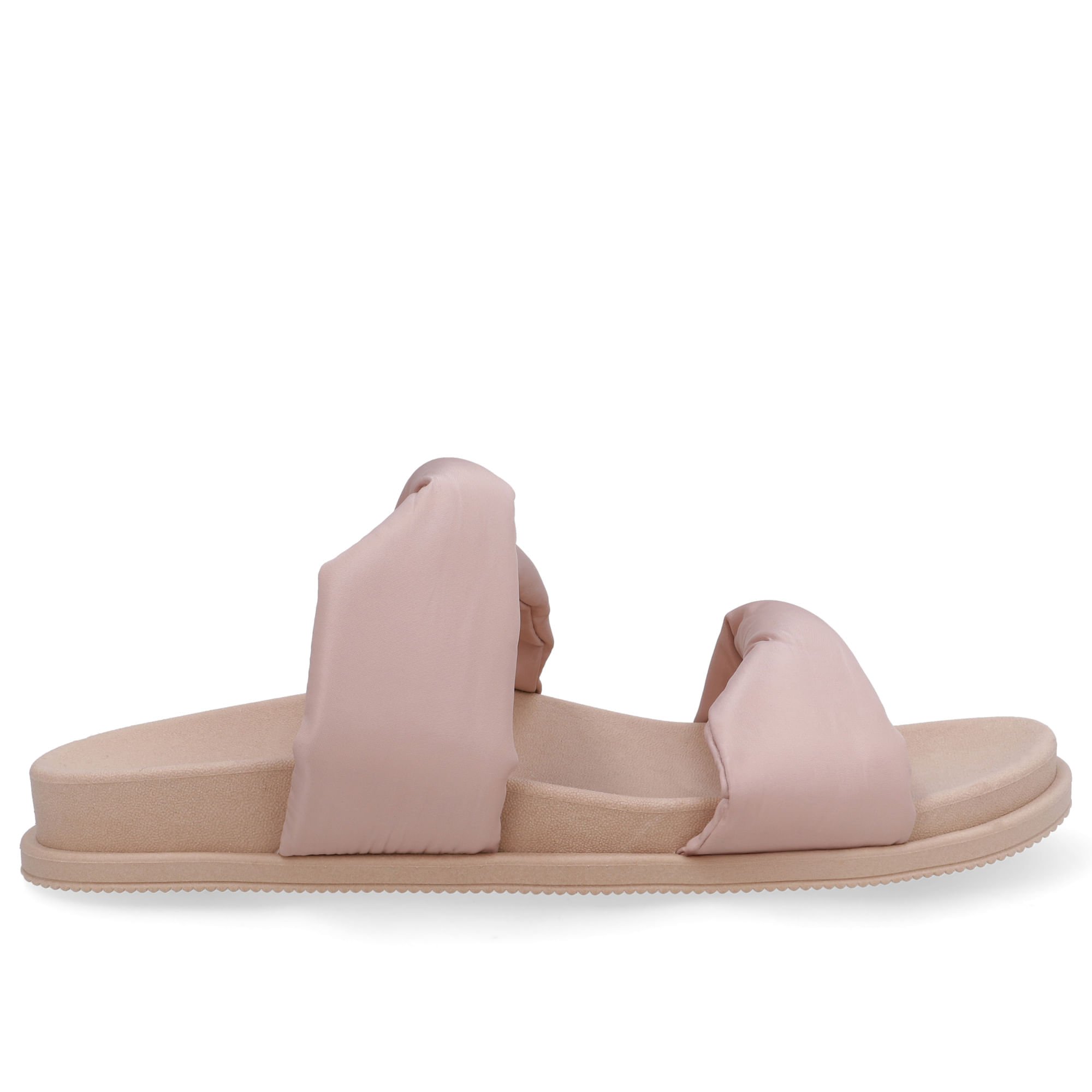 Slide Plataforma Poofy Bege Tecido