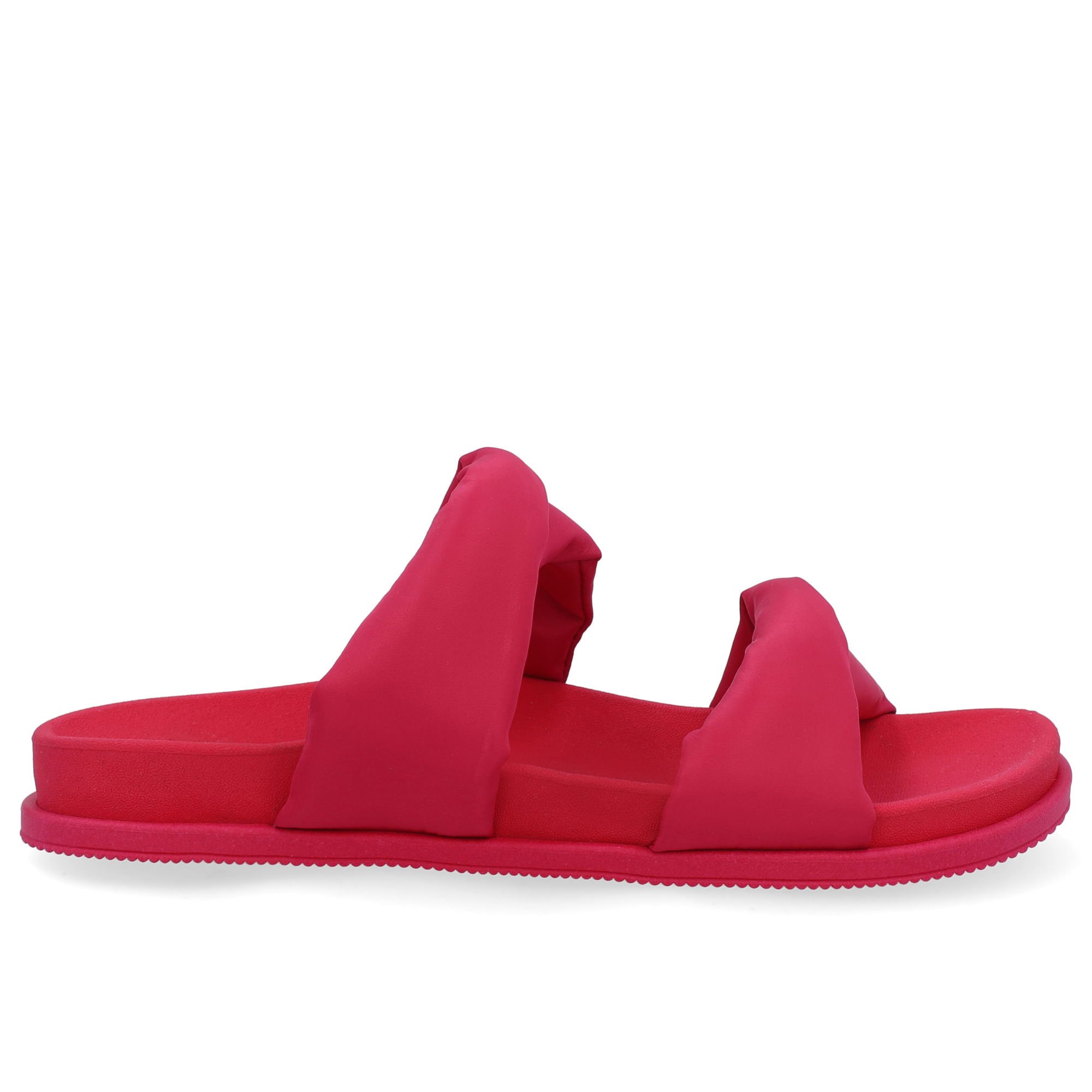 Slide Plataforma Poofy Rosa Tecido