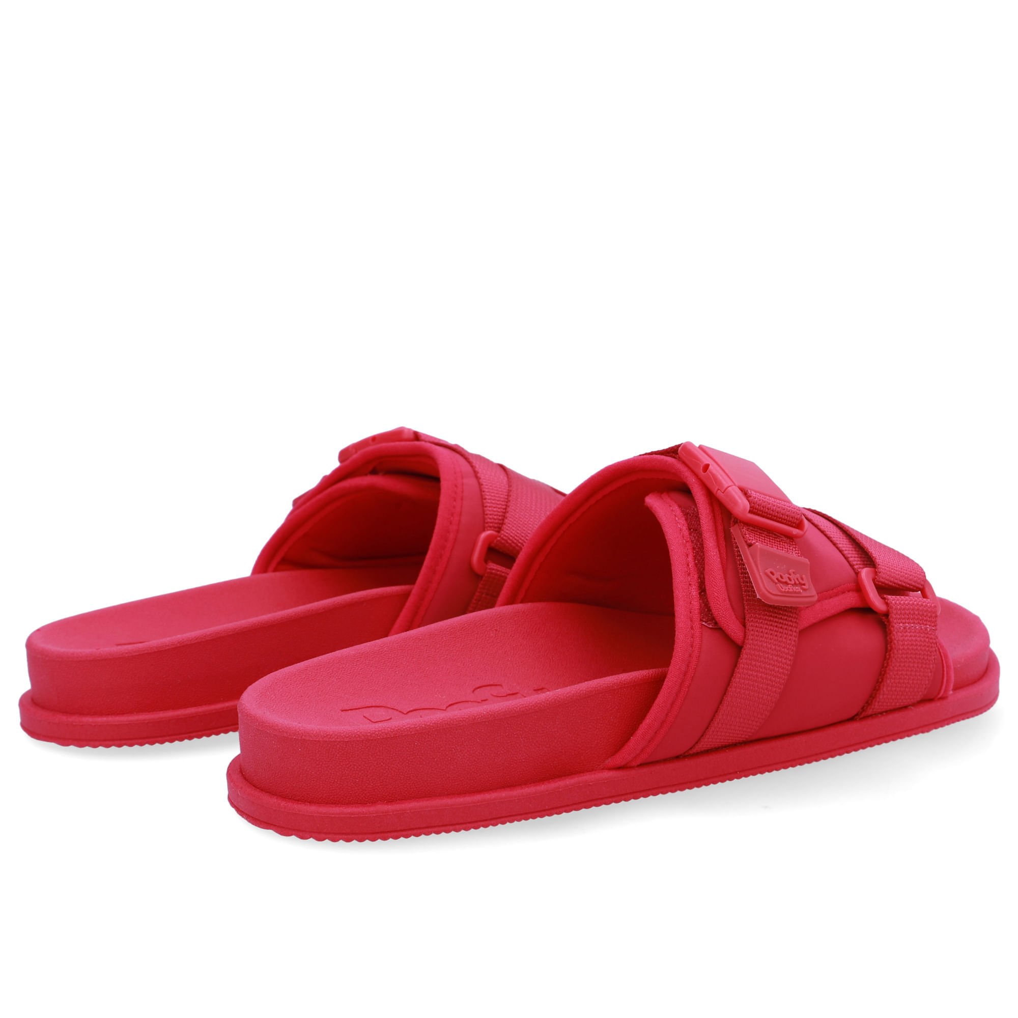 Slide Plataforma Poofy Rosa Tira Nylon Rosa Escuro 3