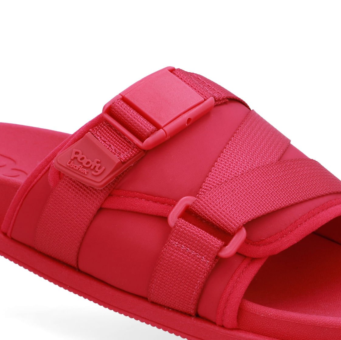 Slide Plataforma Poofy Rosa Tira Nylon Rosa Escuro 4