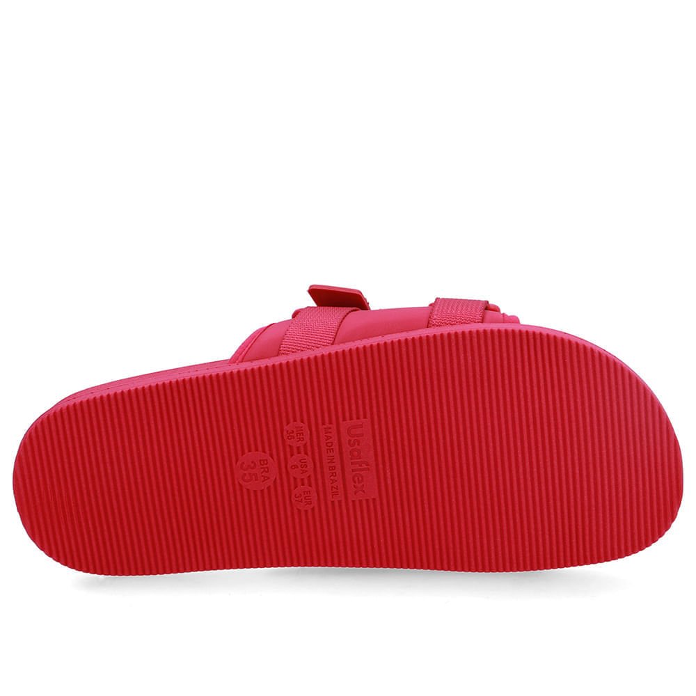 Slide Plataforma Poofy Rosa Tira Nylon Rosa Escuro 5