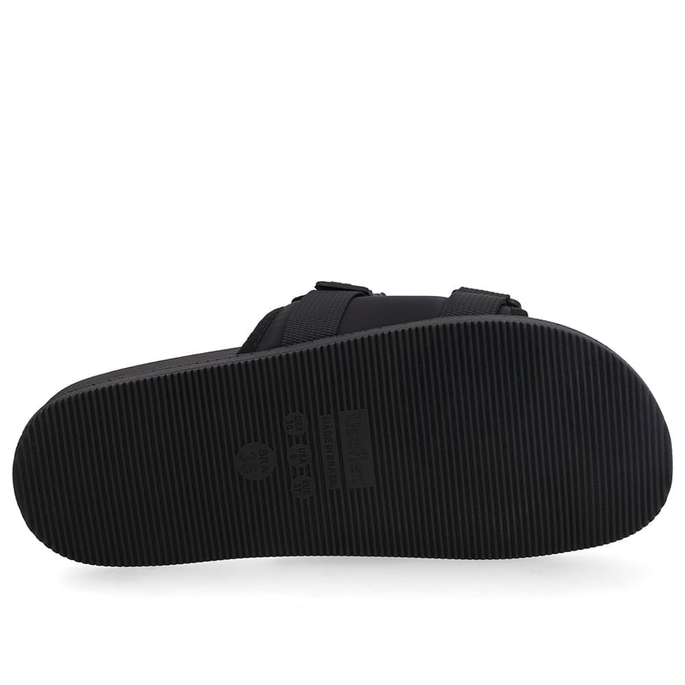 Slide Plataforma Poofy Preto Tira Nylon Preto 5