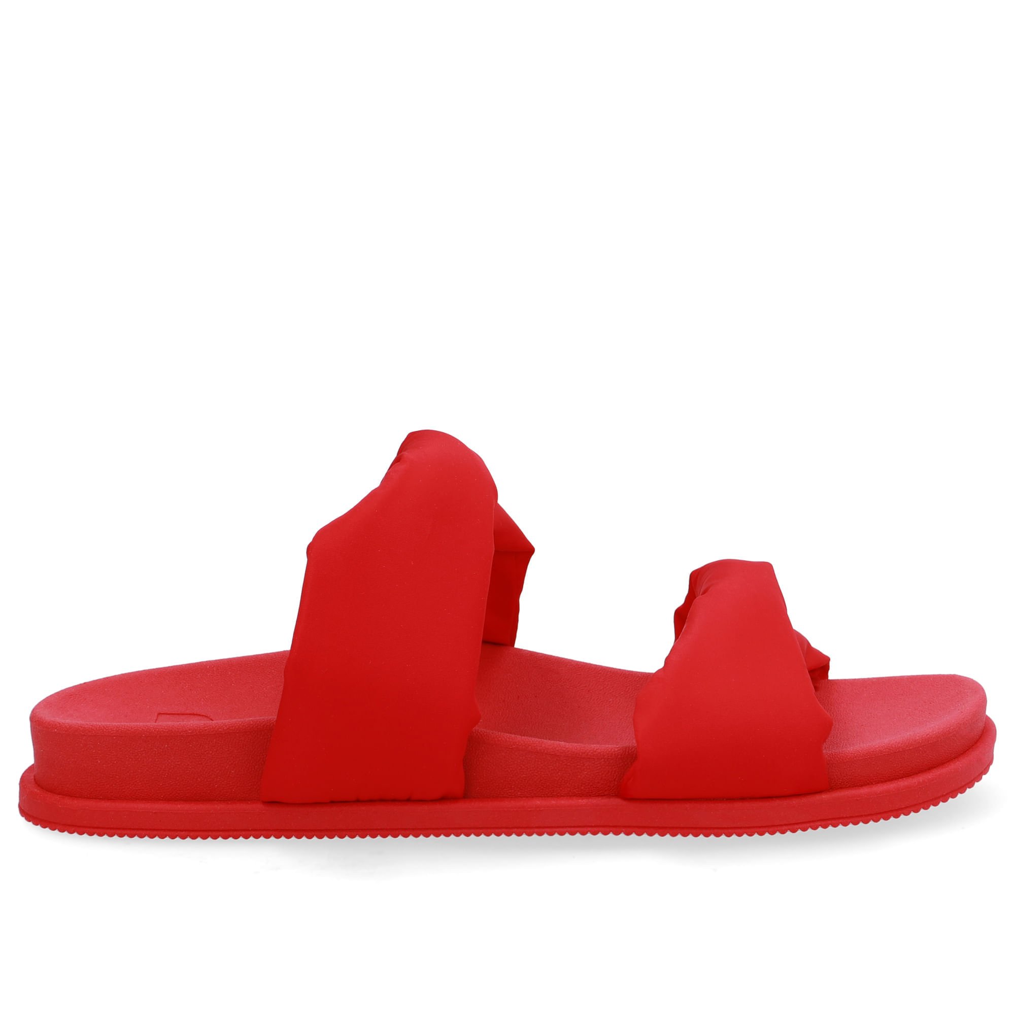 Slide Plataforma Poofy Vermelho Tecido