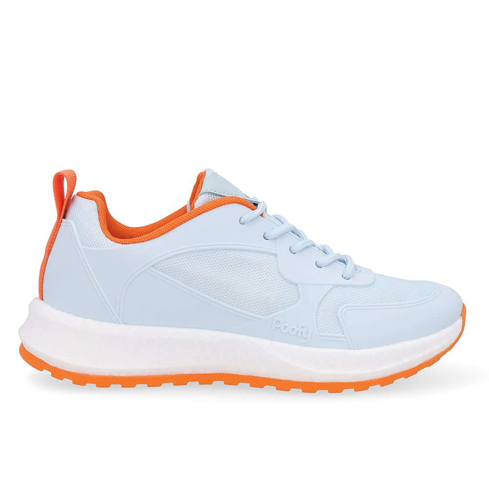 Tênis Poofy Tecido Azul Azul/Laranja 1