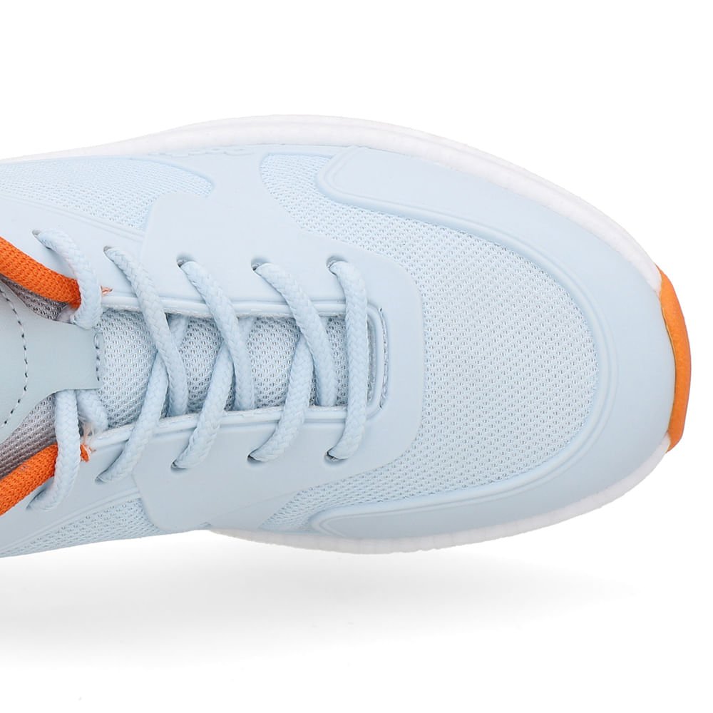 Tênis Poofy Tecido Azul Azul/Laranja 4