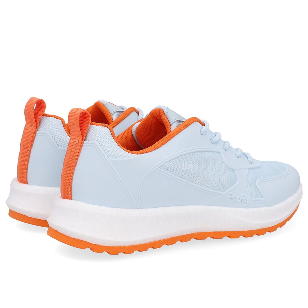 Tênis Poofy Tecido Azul Azul/Laranja 3