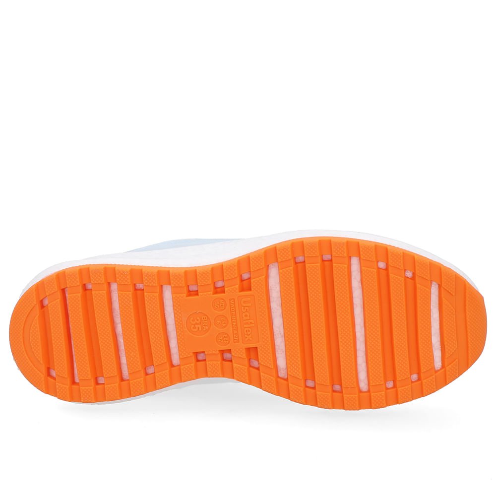 Tênis Poofy Tecido Azul Azul/Laranja 5