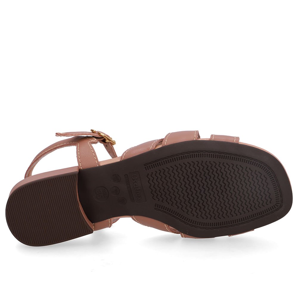 Sandália Couro Marrom Tiras Marrom 5