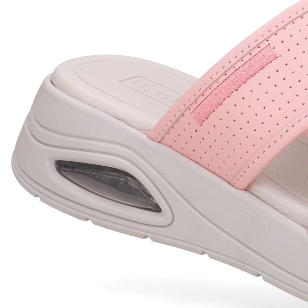 Tamanco Salto Plataforma Couro Laranja Fecho-Flex Rosa/Branco 4