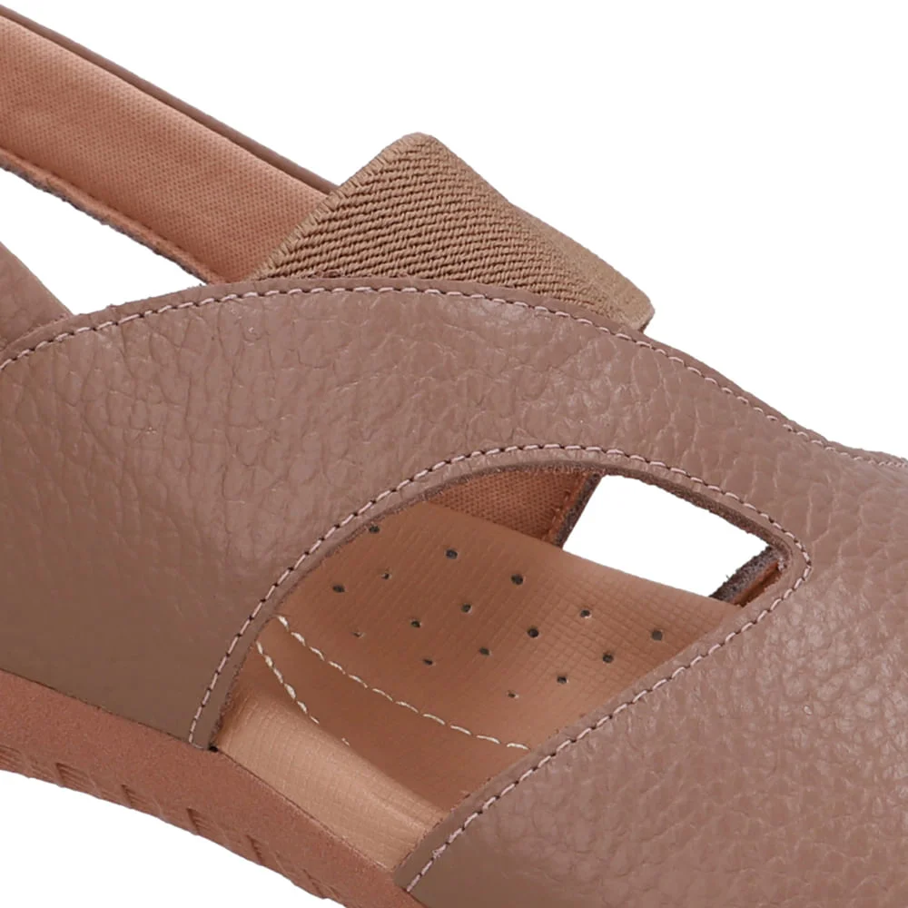 Sandália Rasteira Couro Marrom Recortes Marrom 4