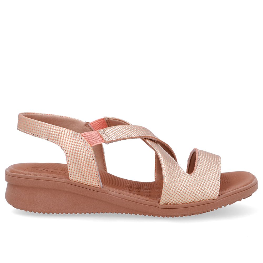 Sandália Plataforma Couro Laranja