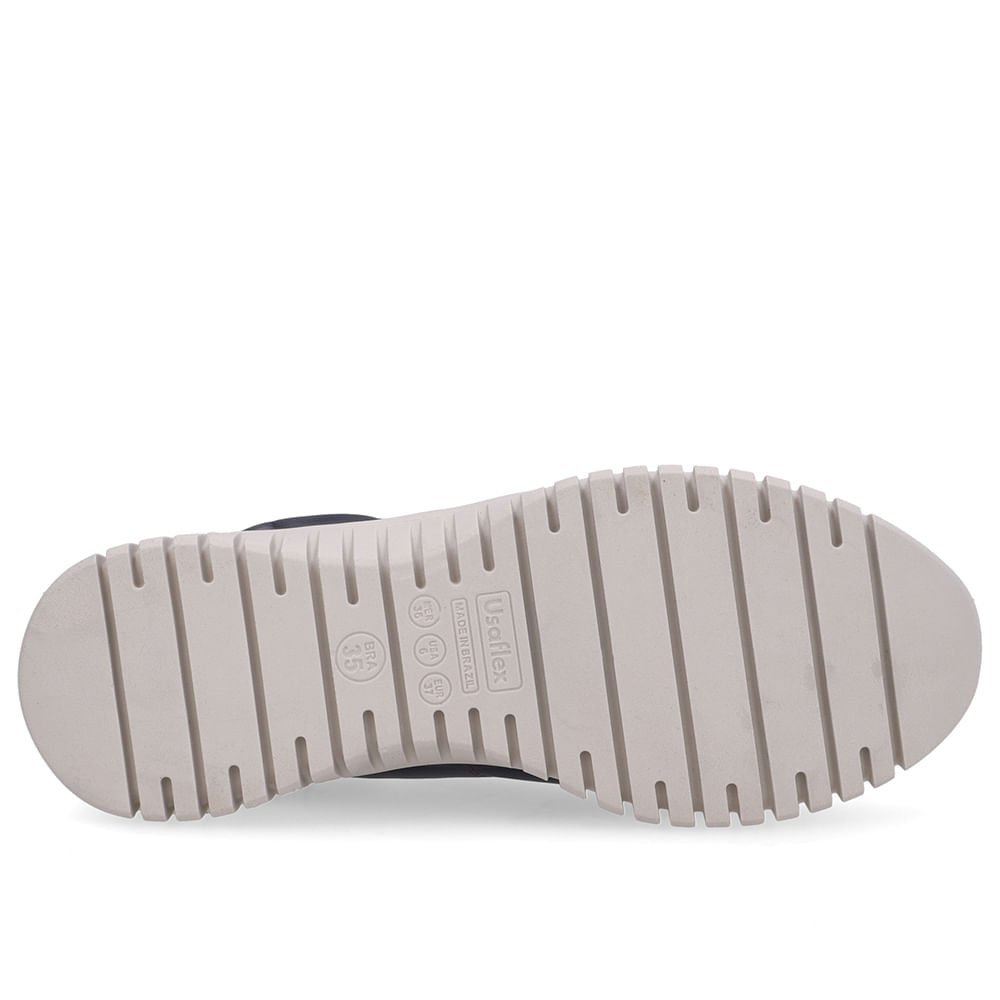 Tênis Zíper Lateral Azul Couro Azul 5