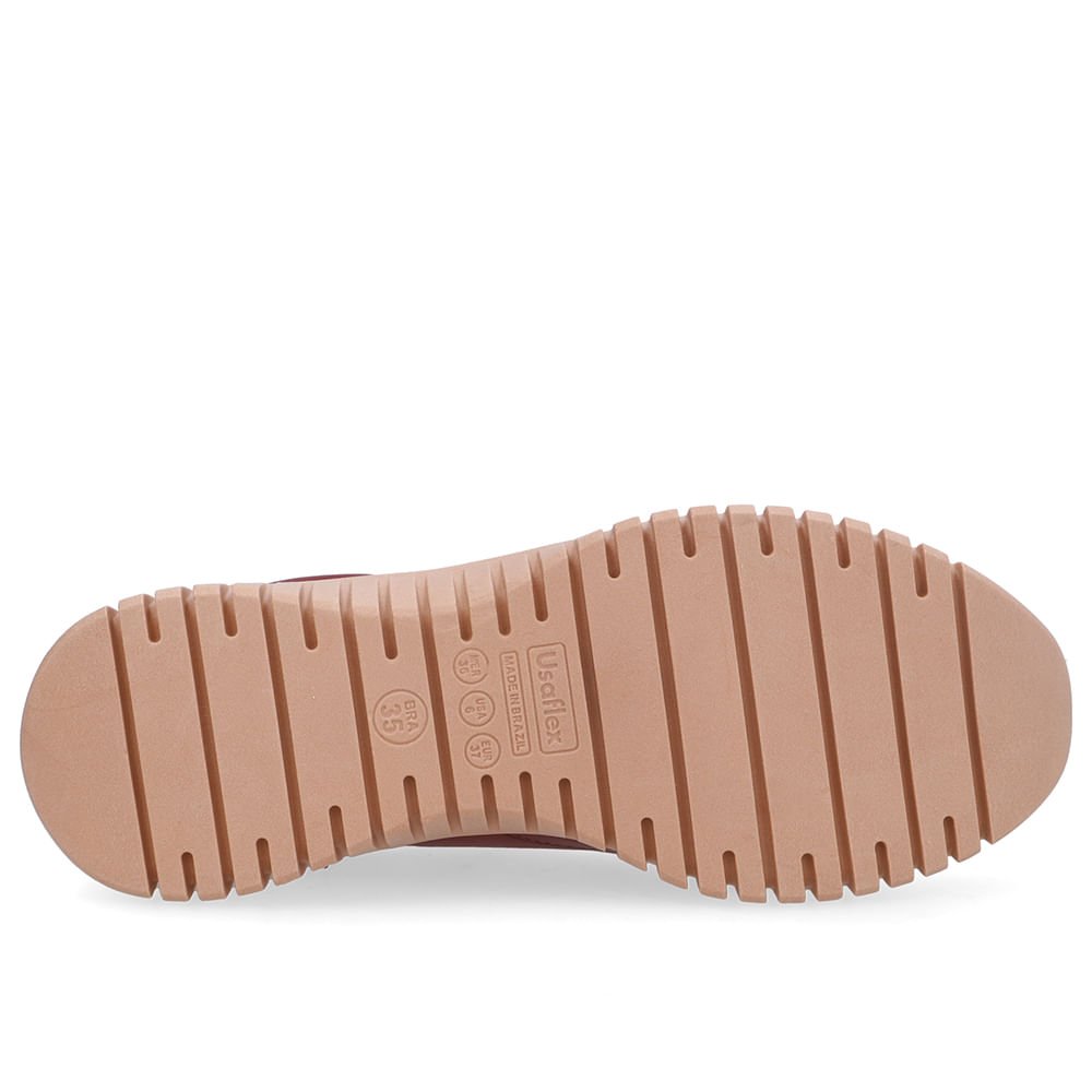 Tênis Zíper Lateral Vermelho Couro Vermelho 5