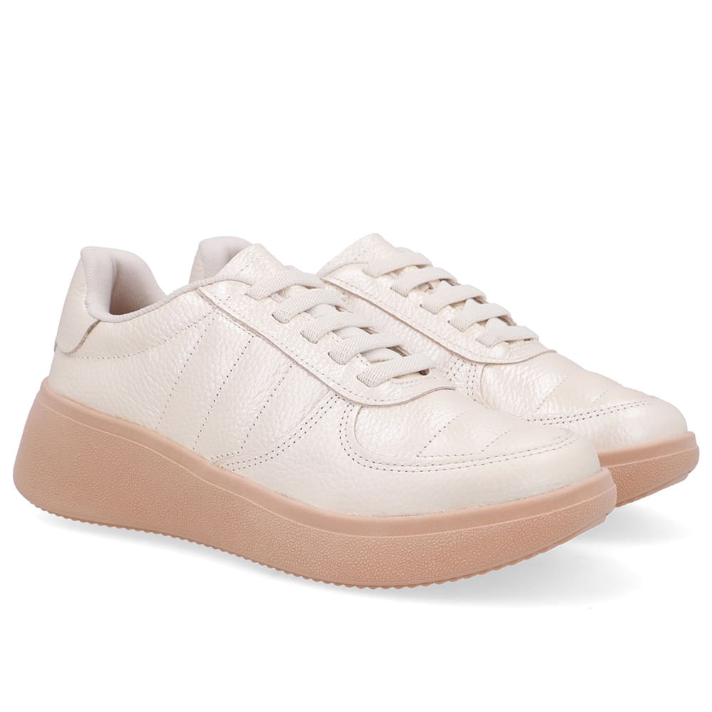 Tênis Cadarço Elástico Branco Marfim Couro Branco 2